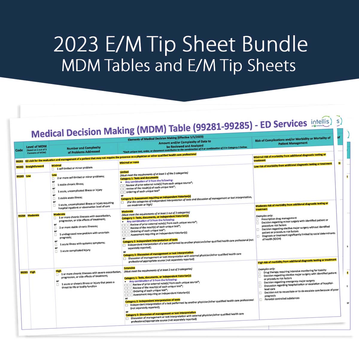 2023 E/M Tip Sheet Bundle Single User