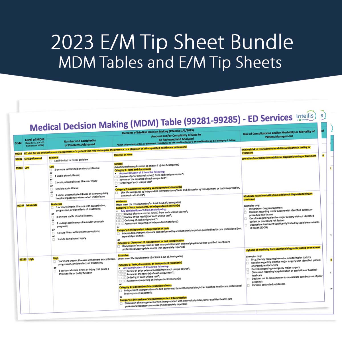 2025 E/M Tip Sheet Bundle Single User